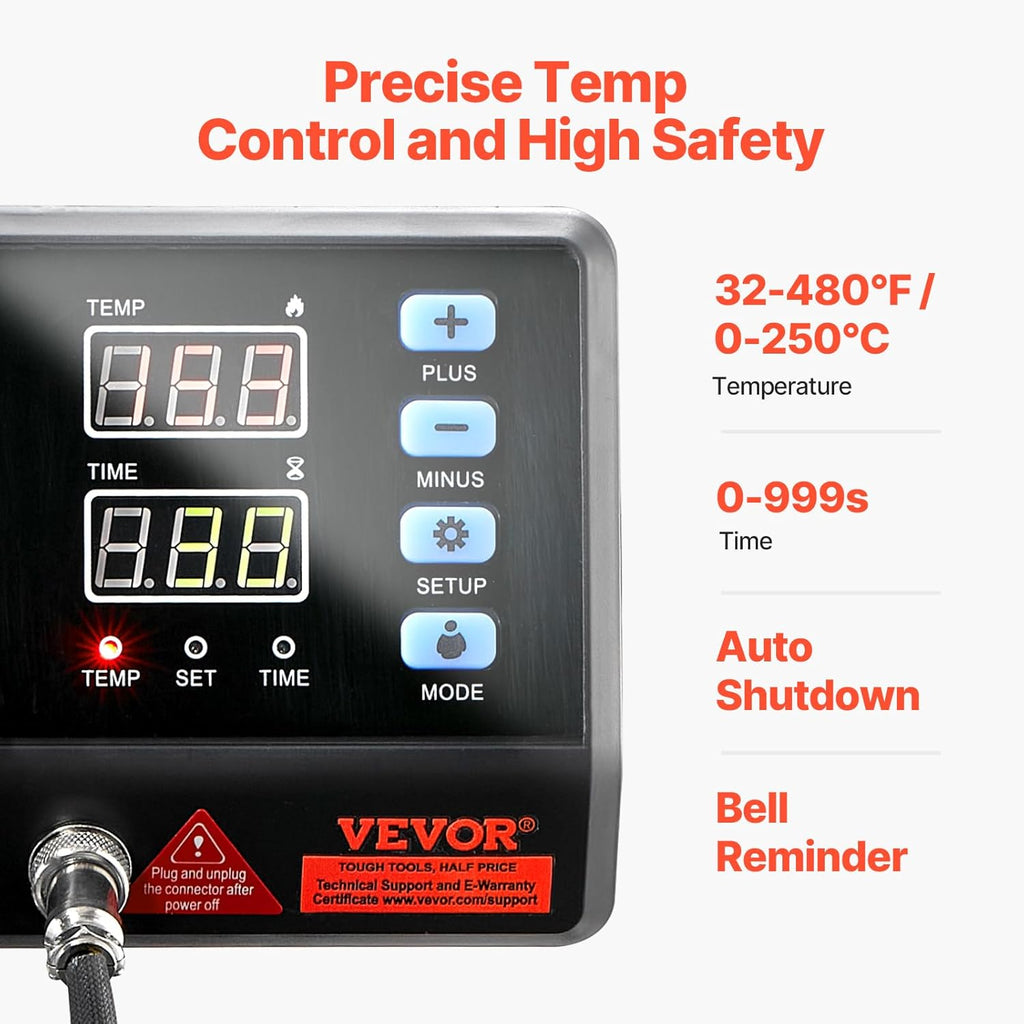 SucceBuy Combo Heat Press Machine 5/6/8 in 1 30*38CM 38*38CM Muntifunctional Sublimation Printer Transfer Mug Hat Plate T-Shirt