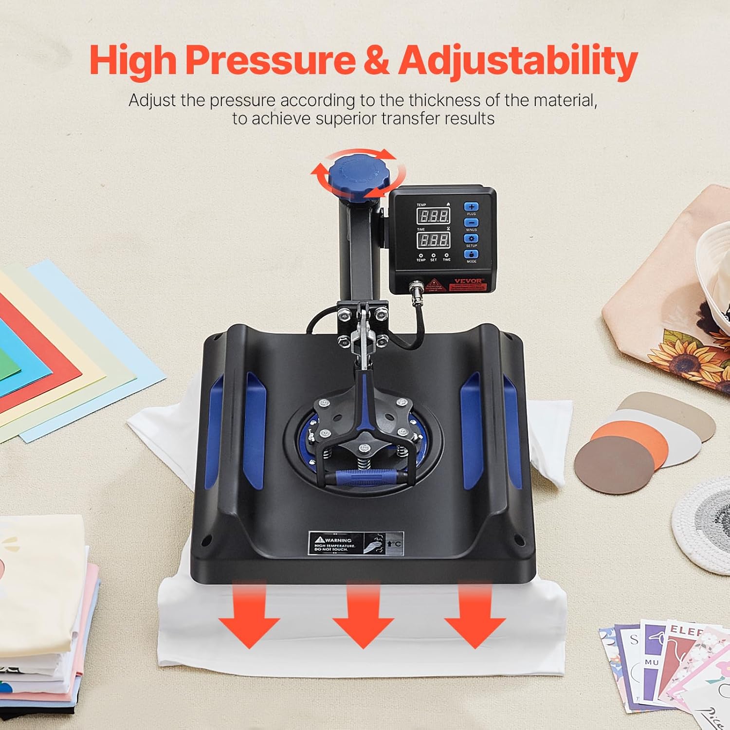 SucceBuy Combo Heat Press Machine 5/6/8 in 1 30*38CM 38*38CM Muntifunctional Sublimation Printer Transfer Mug Hat Plate T-Shirt