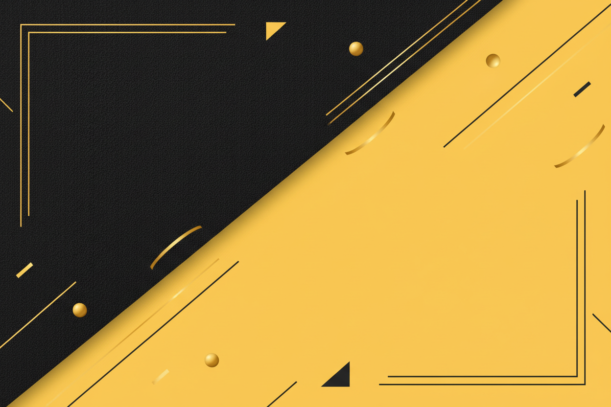 Design a unique Black and yellow color banner